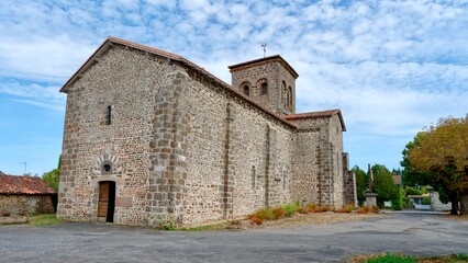 Fototapeta na wymiar ⁨Eglise Saint Jean Baptiste, Chassenon⁩, Charente, ⁨France⁩
