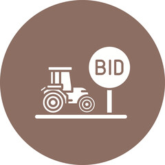 Obraz na płótnie Canvas Agricultural Auction Icon