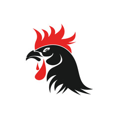 Rooster logo icon vector and symbol template