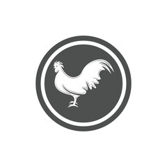 Rooster logo icon vector and symbol template