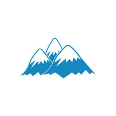Mountain icon logo template vector