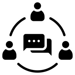 Communication icon for business, company, corporate, industry, finance and employment
