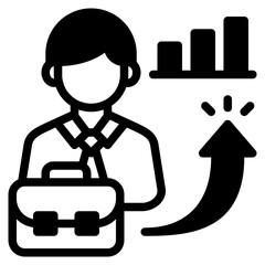 Career icon for business, company, corporate, industry, finance and employment