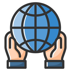 Global business icon for business, company, corporate, industry, finance and employment