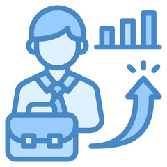 Career icon for business, company, corporate, industry, finance and employment