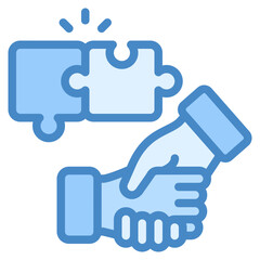 Cooperation icon for business, company, corporate, industry, finance and employment