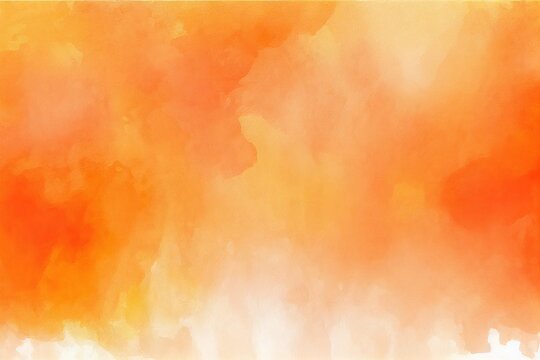 Orange Watercolor Background, Abstract, Artistic Backdrop, Generative AI