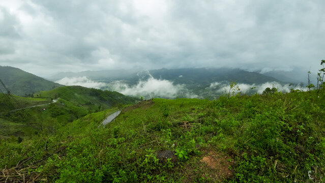 View from the top of the mountains at the sea, lake sky 
On the road 
Movie shots 
Vally, Landscape 20.02.2022