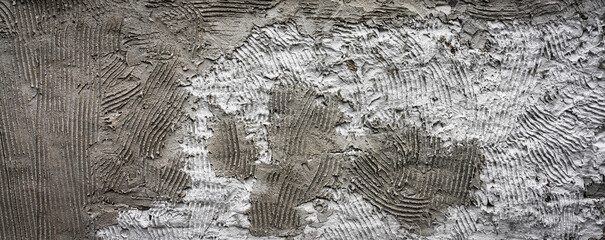 Frisch verputzte Wand