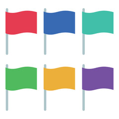 Different Coloured Wavey Flags Collection