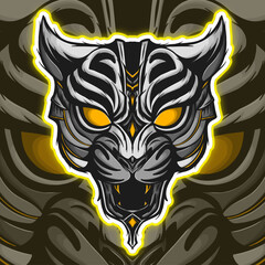 tiger head in different shapes  vector file