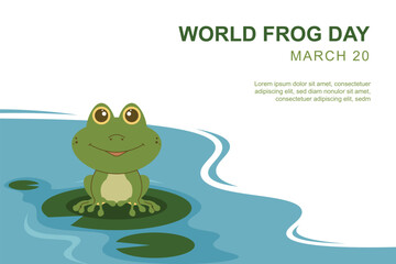 World Frog Day background.