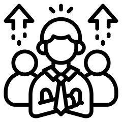 Team leader icon isolated useful for business, company, corporate, money and finance design element