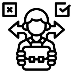 Choice icon isolated useful for business, analytics, web, money and finance design element