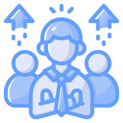 Team leader icon isolated useful for business, company, corporate, money and finance design element