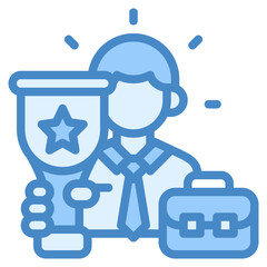 Best employee icon isolated useful for business, company, corporate, money and finance design