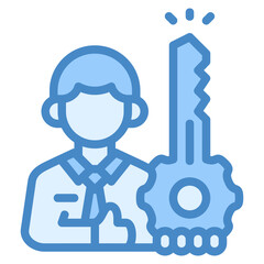 Key person icon isolated useful for business, company, corporate, money and finance design element