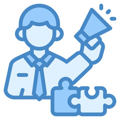 Coordinator icon isolated useful for business, company, corporate, money and finance design element