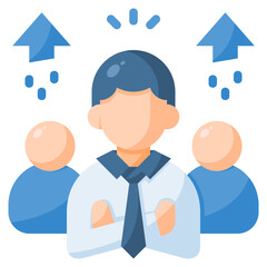 Team leader icon isolated useful for business, company, corporate, money and finance design element