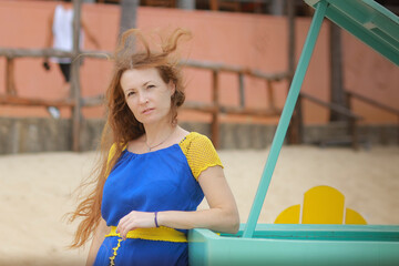 little girl on playground