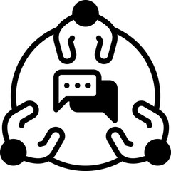 Meeting icon isolated useful for business, company, corporate, money and finance design element