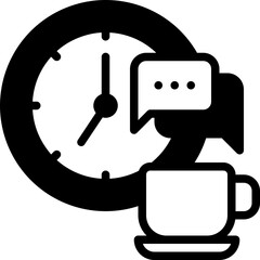 Coffebreak icon isolated useful for business, company, corporate, money and finance design element