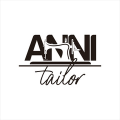 Simple brand name tailor service logo design