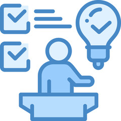 Conclusion icon isolated useful for business, company, corporate, money and finance design element