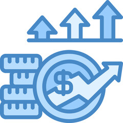 Profit icon isolated useful for business, company, corporate, money and finance design element