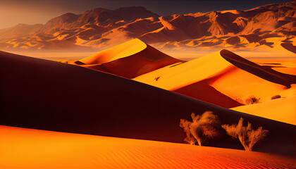 Amazing desert landscape, Generative AI