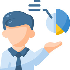 Statistic icon isolated useful for business, company, corporate, money and finance design element