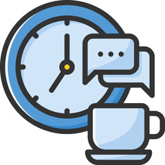 Coffebreak icon isolated useful for business, company, corporate, money and finance design element