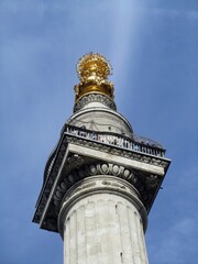Monument to the Great Fire of London in the City.