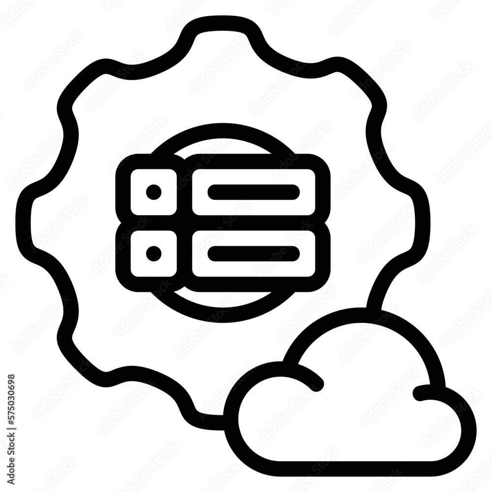 Poster database icon isolated useful for business, technology, analytics and finance design element