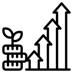 Obraz premium Profit icon isolated useful for business, company, technology, analytics and finance design element