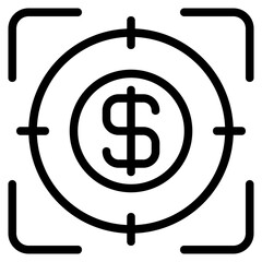 Target icon isolated useful for business, company, technology, analytics and finance design element