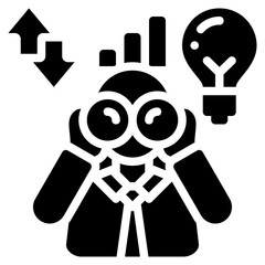 Vision icon isolated useful for business, company, technology, analytics and finance design element