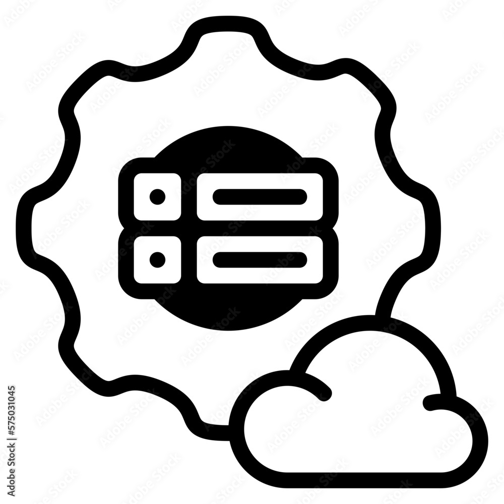 Poster database icon isolated useful for business, technology, analytics and finance design element