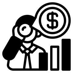 Vision icon isolated useful for business, company, technology, analytics and finance design element