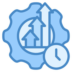 Productivity icon isolated useful for business, company, technology, analytics and finance design