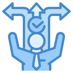 Decision making icon isolated useful for business, technology, analytics and finance design element