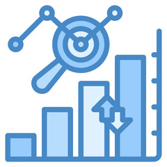 Market analysis icon isolated useful for business, technology, analytics and finance design element