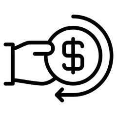 Refund icon isolated useful for business, ecommerce, retail, delivery, shopping and online design element