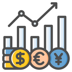 Exchange rate icon isolated useful for finance, currency, money, business, bank, economy and investment design element