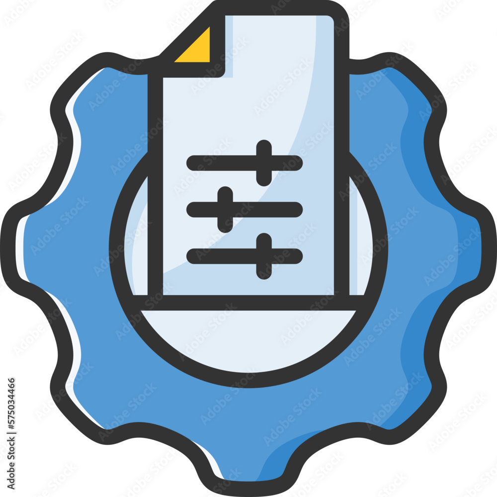 Poster setting file icon isolated useful for development, business, technology, computer, internet and engi