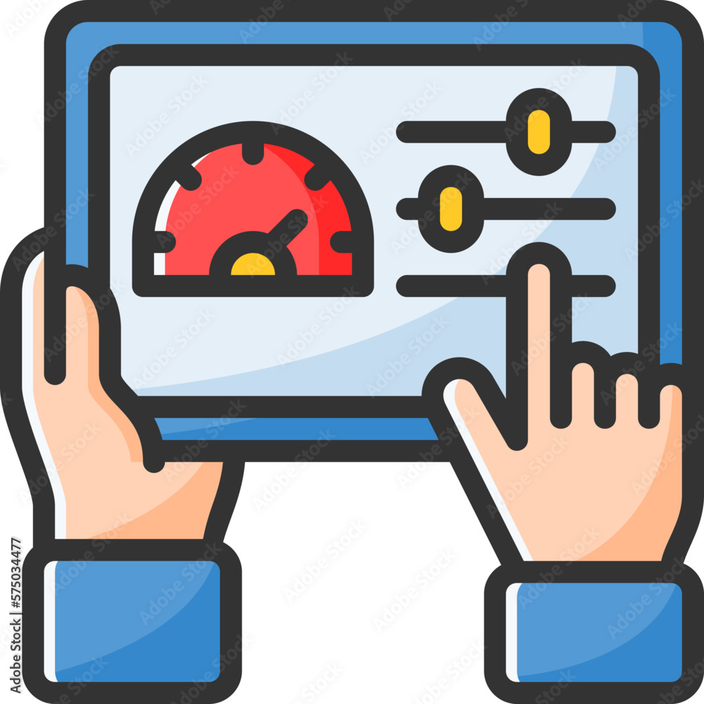 Poster admin panel icon isolated useful for development, business, technology, computer, internet and engin