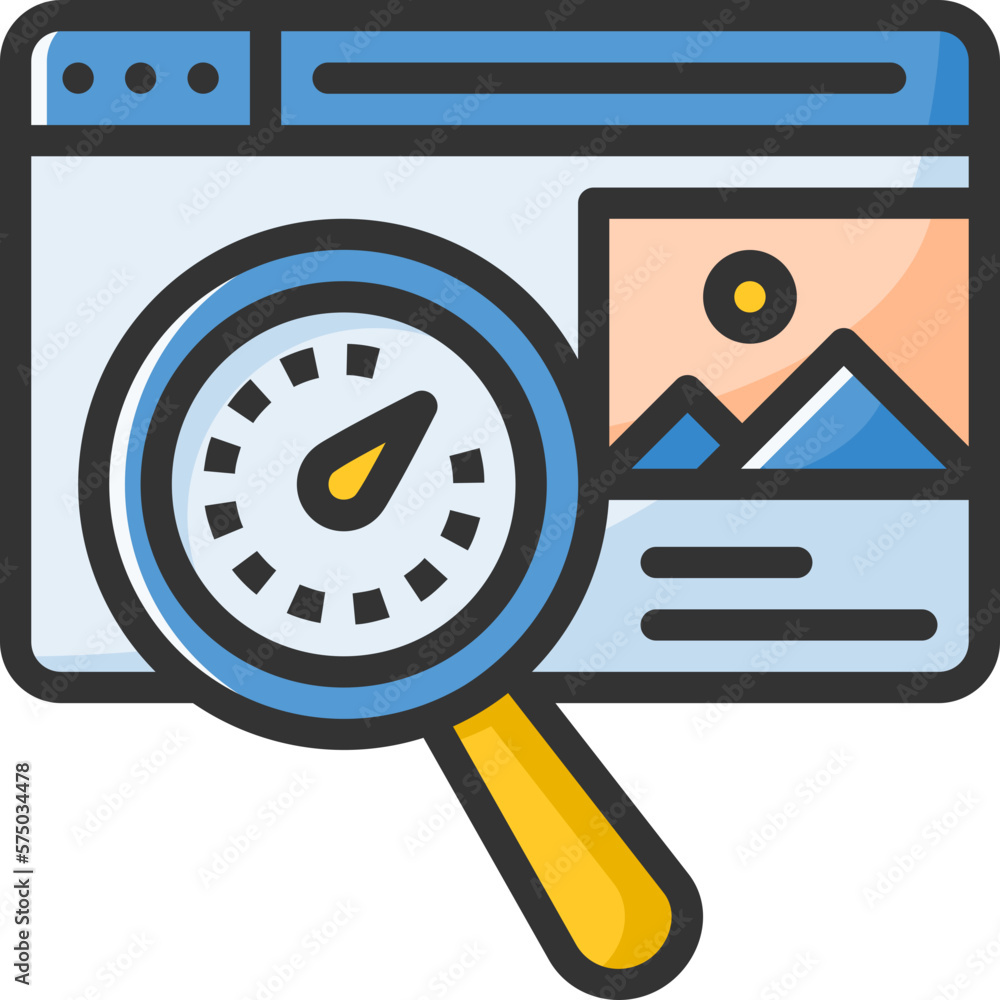 Poster page optimization icon isolated useful for development, business, technology, computer, internet and
