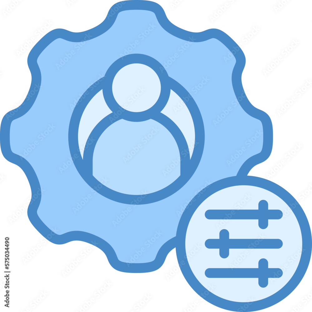 Poster user setting icon isolated useful for development, business, technology, computer, internet and engi