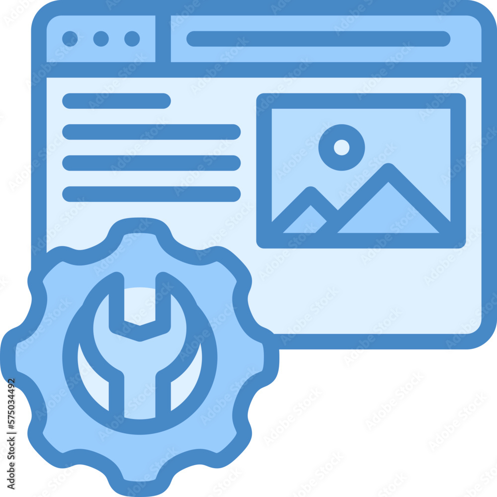 Poster web develop icon isolated useful for development, business, technology, computer, internet and engin