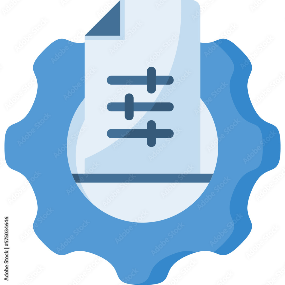 Poster setting file icon isolated useful for development, business, technology, computer, internet and engi